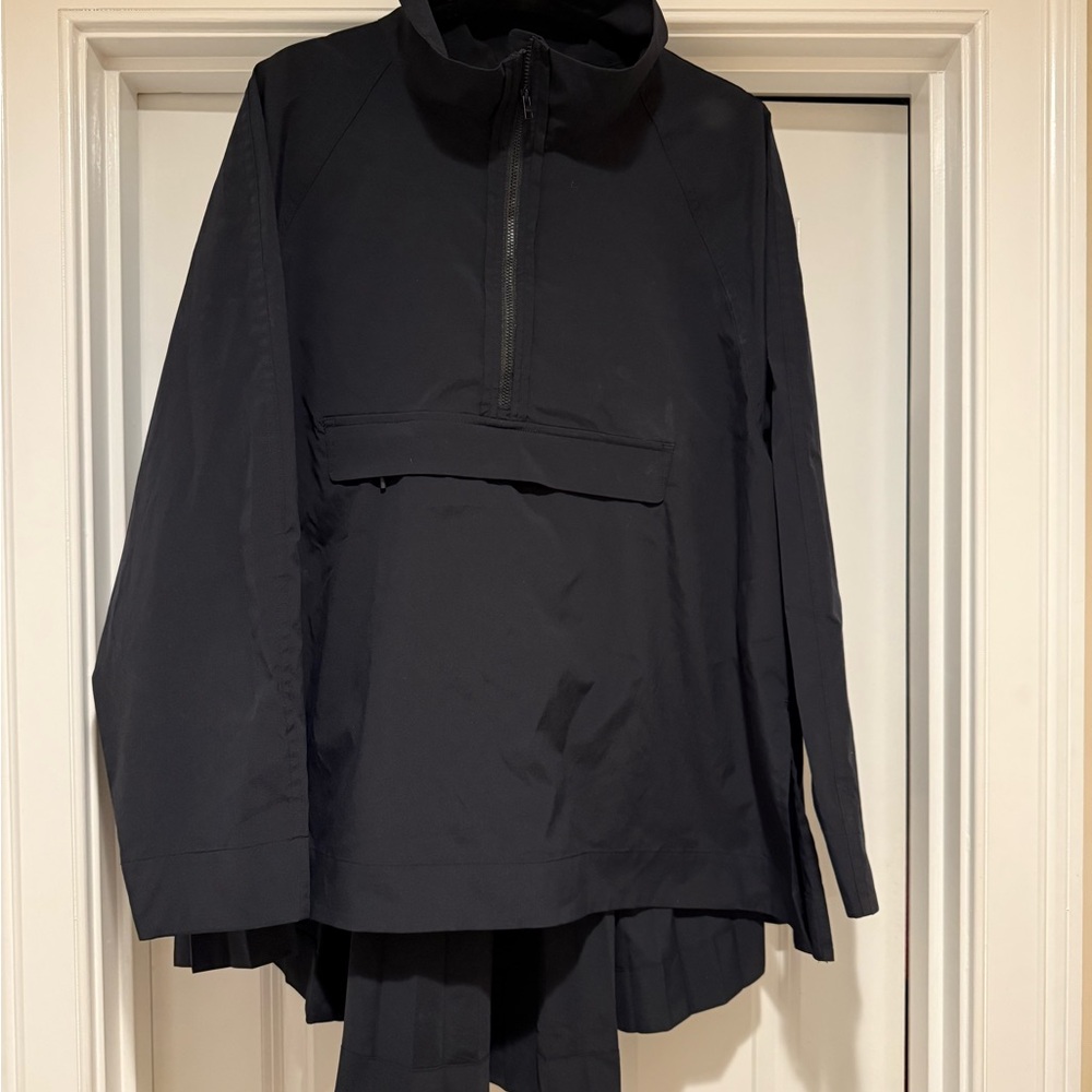 Athletic Works Black Utility Jacket with High Collar and Water-Resistant Finish